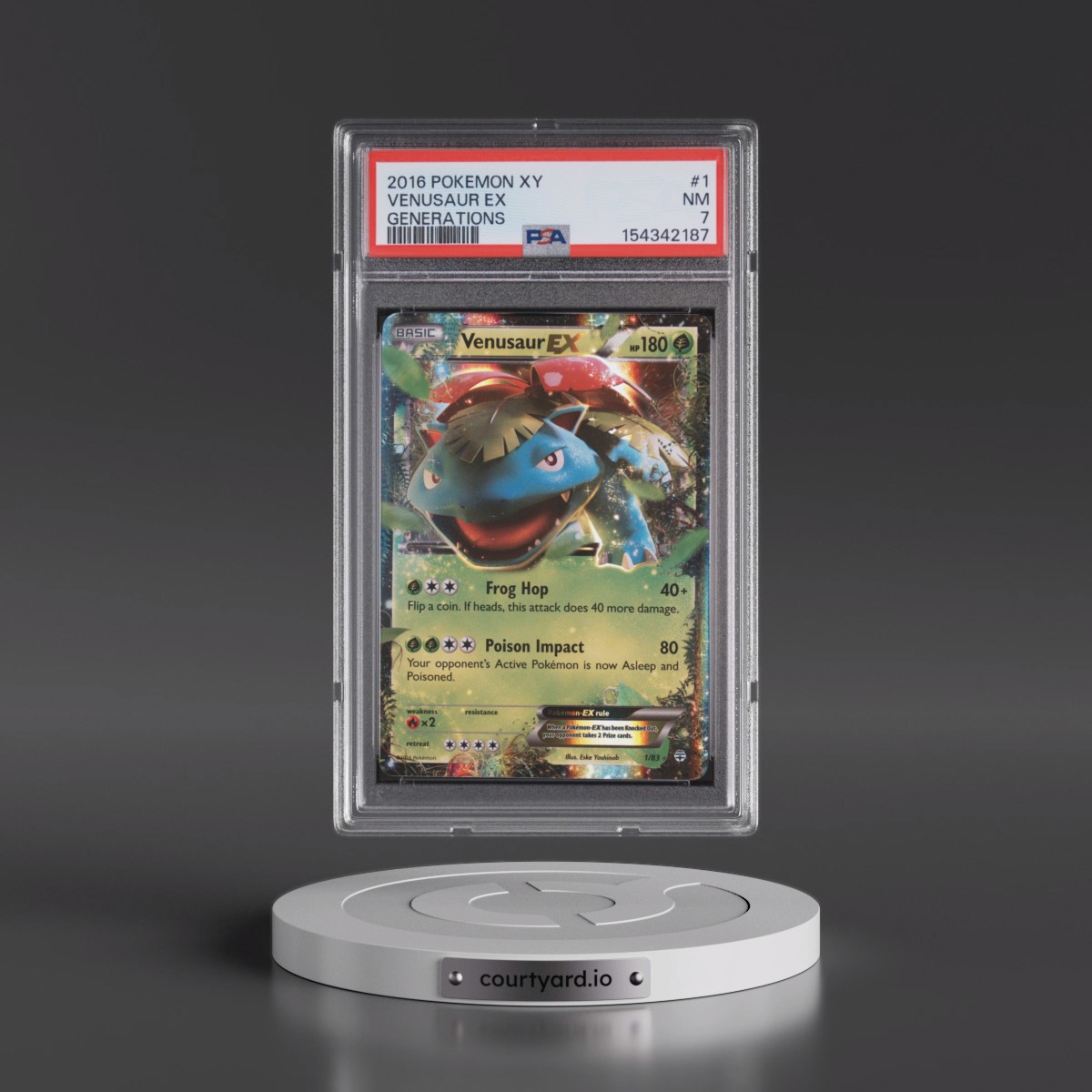 2016 Pokémon XY Generations #1 Venusaur EX - Holo (PSA 7 NM)
