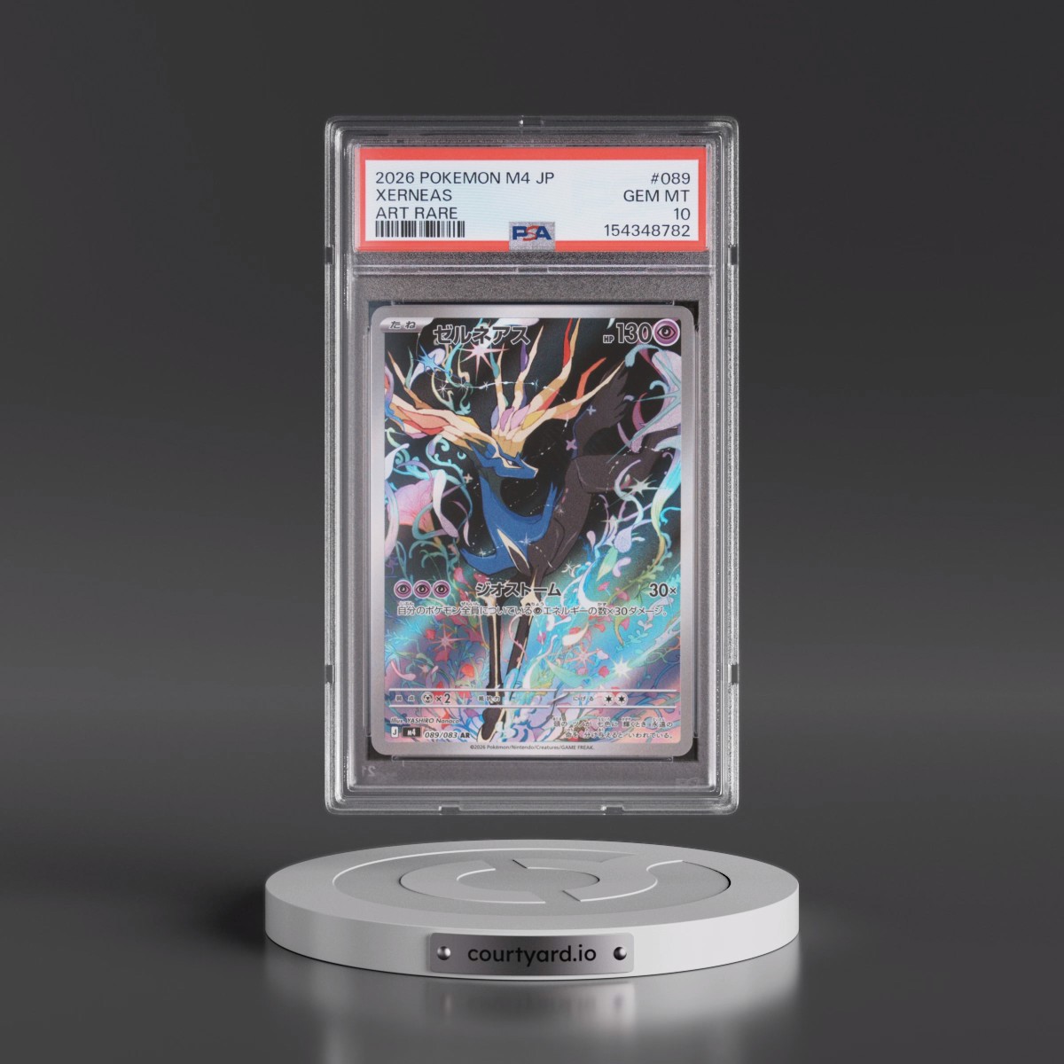 2026 Pokémon M4-Ninja Spinner #089 Xerneas - Art Rare (PSA 10 GEM MINT)