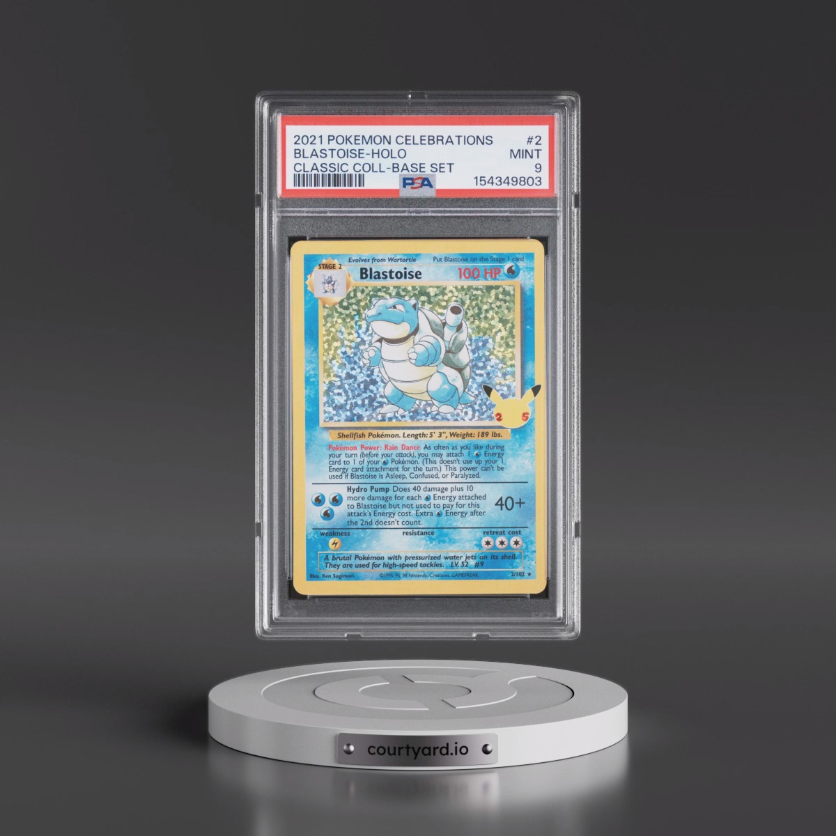 2021 Pokémon Celebrations Classic Collection #2 Blastoise - Holo (PSA 9 MINT)