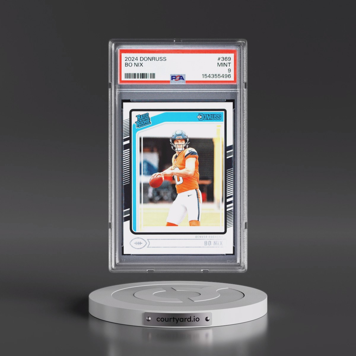 2024 Panini Donruss #369 Bo Nix (PSA 9 MINT)