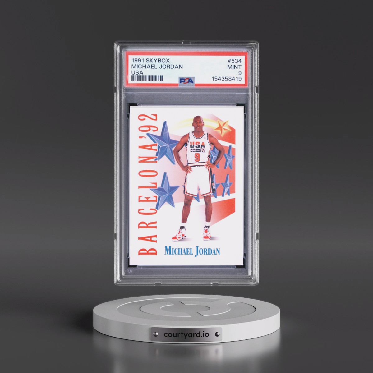 1991 Skybox #534 Michael Jordan - USA (PSA 9 MINT)