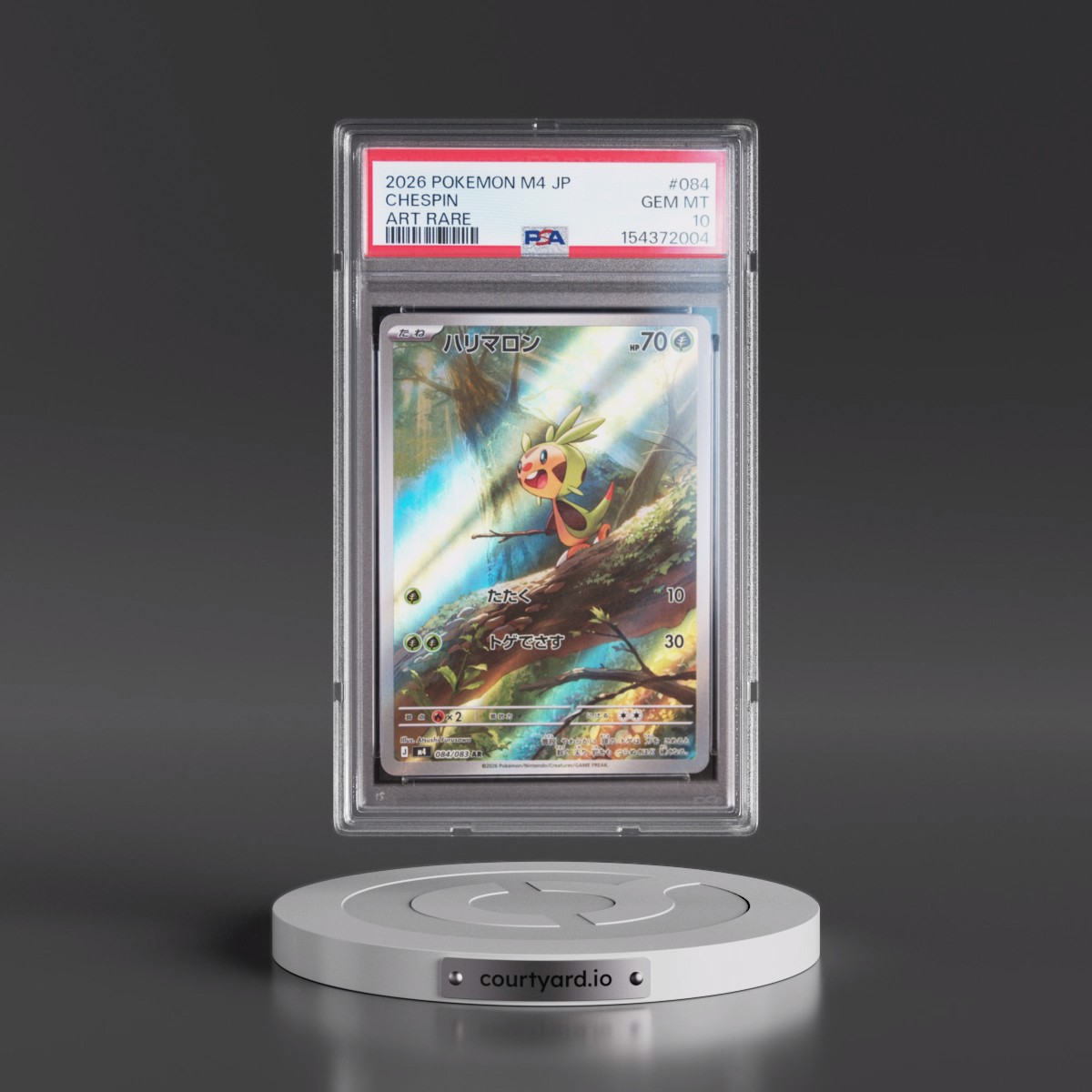 2026 Pokémon M4-Ninja Spinner Chespin - Art Rare #084 PSA 10