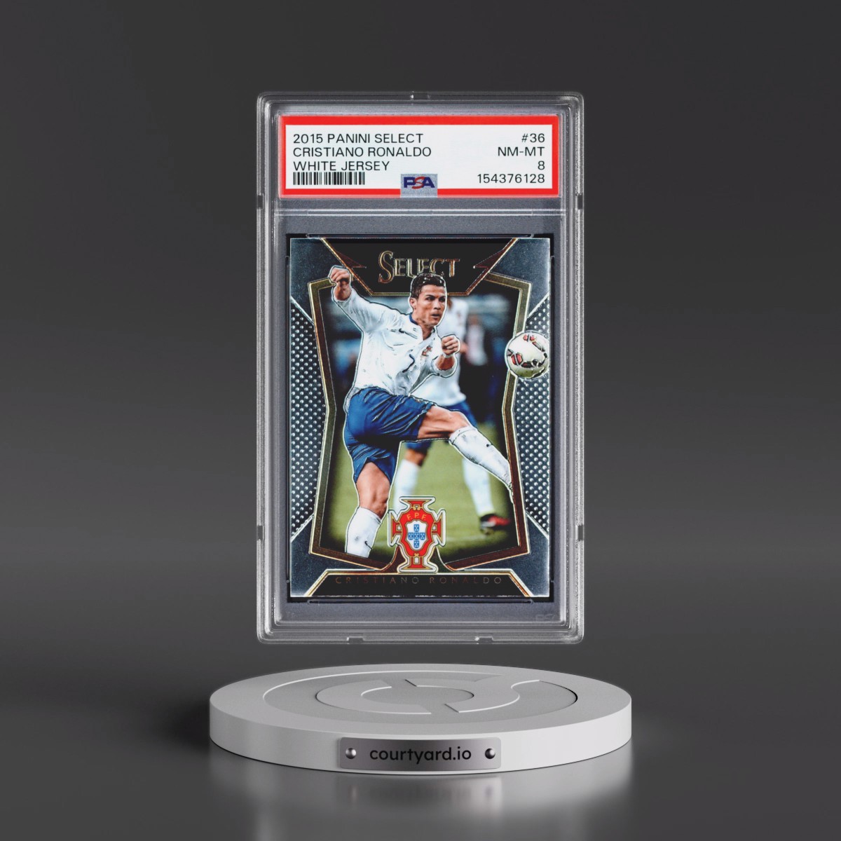 2015 Panini Select Cristiano Ronaldo - White Jersey #36 PSA 8