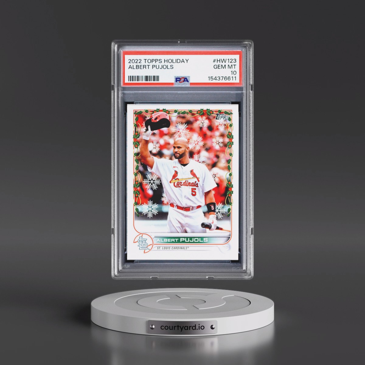 2022 Topps Holiday #HW123 Albert Pujols (PSA 10 GEM MINT)