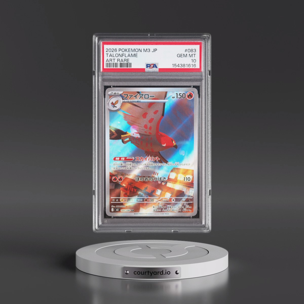 2026 Pokémon M3-Nullifying Zero #083 Talonflame - Art Rare (PSA 10 GEM MINT)