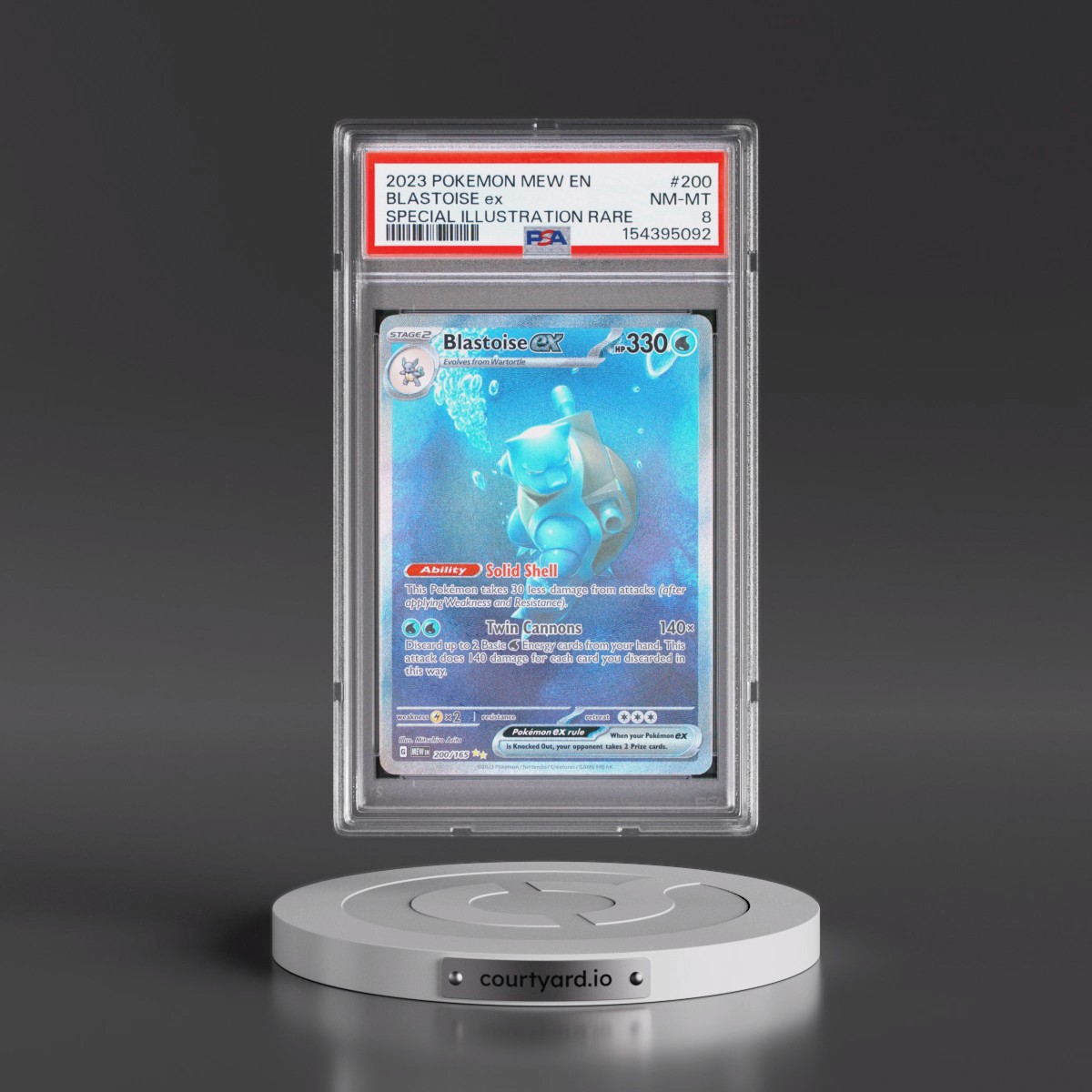 2023 Pokémon Mew EN-151 #200 Blastoise EX - Holo Special Illustration Rare (PSA 8 NM-MT)