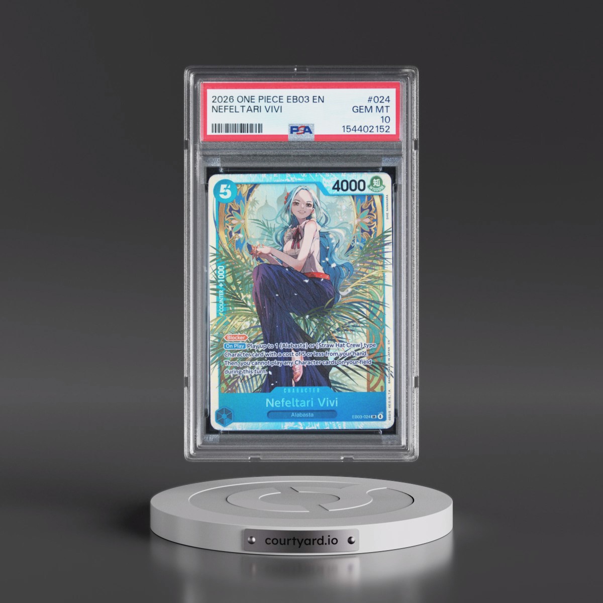 2026 One Piece EB03-Extra Booster -One Piece Heroines Edition #024 Nefeltari Vivi (PSA 10 GEM MINT)