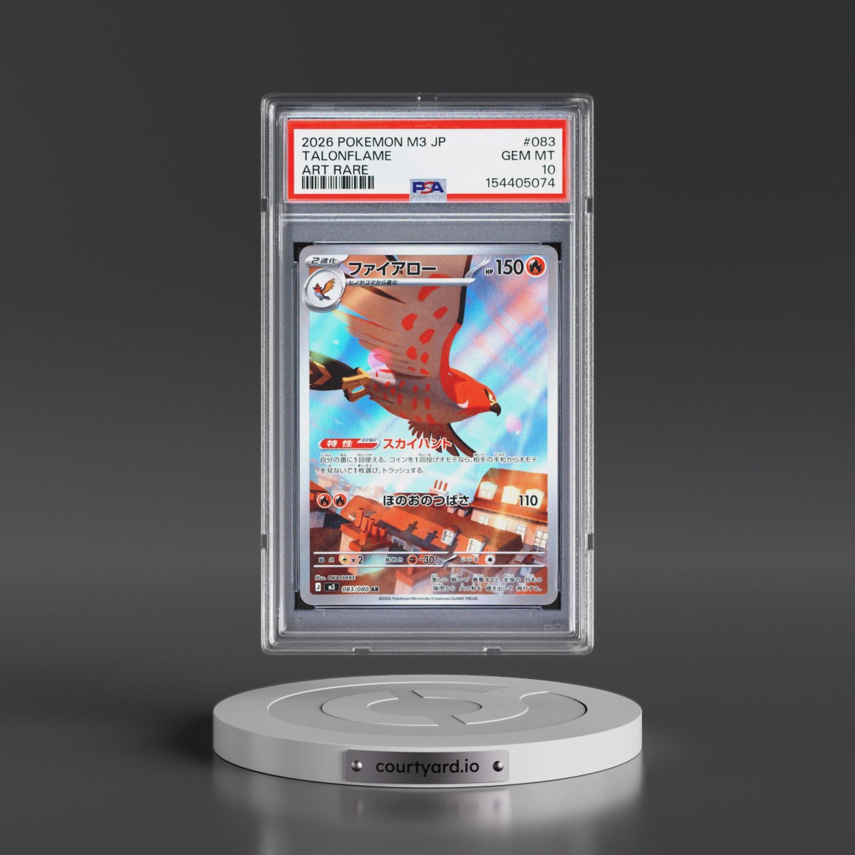 2026 Pokémon M3-Nullifying Zero #083 Talonflame - Art Rare (PSA 10 GEM MINT)