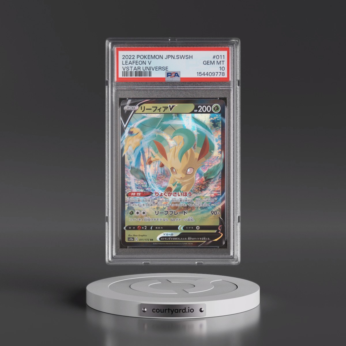 2022 Pokémon Sword & Shield Vstar Universe #011 Leafeon V - Holo (PSA 10 GEM MINT)