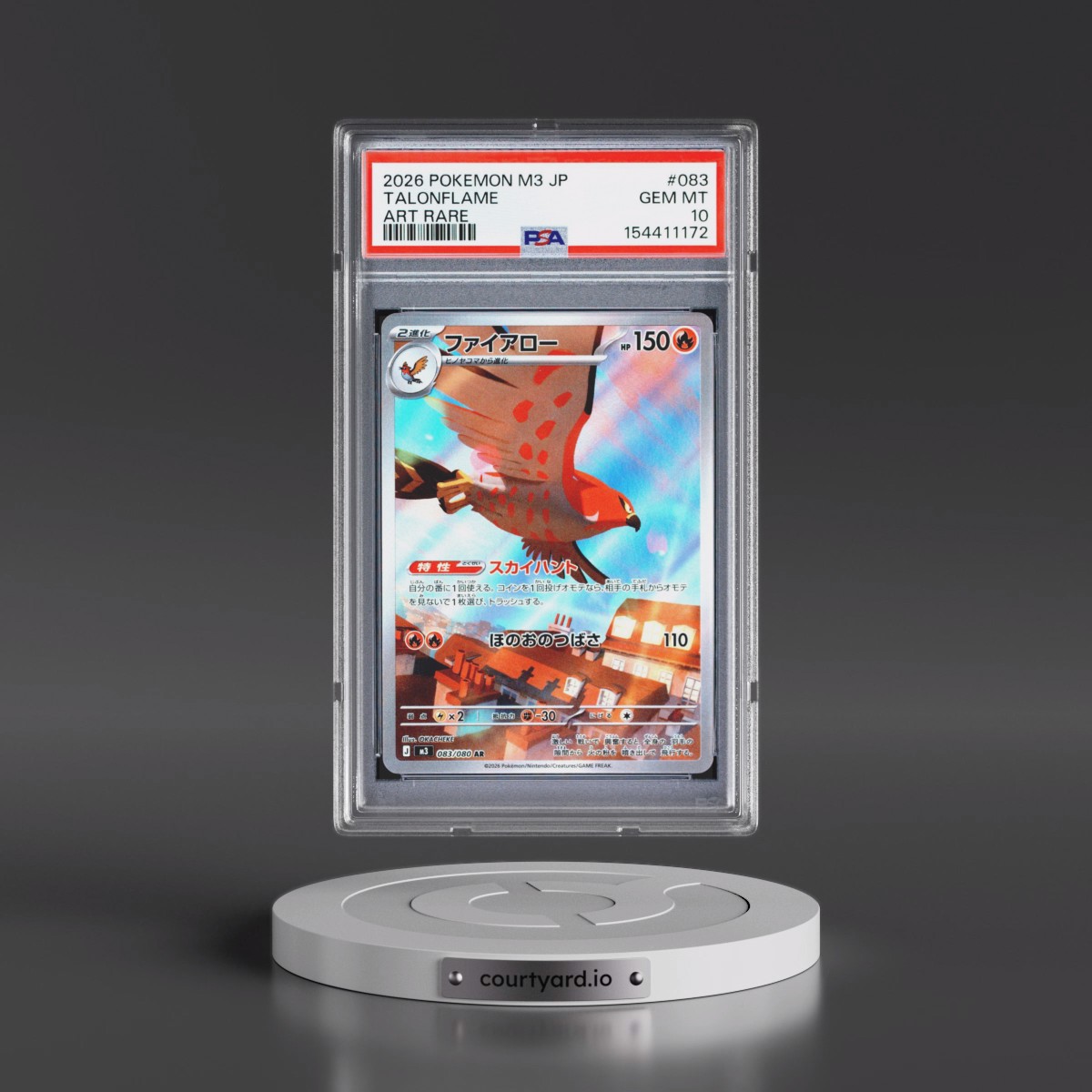 2026 Pokémon M3-Nullifying Zero #083 Talonflame - Art Rare (PSA 10 GEM MINT)
