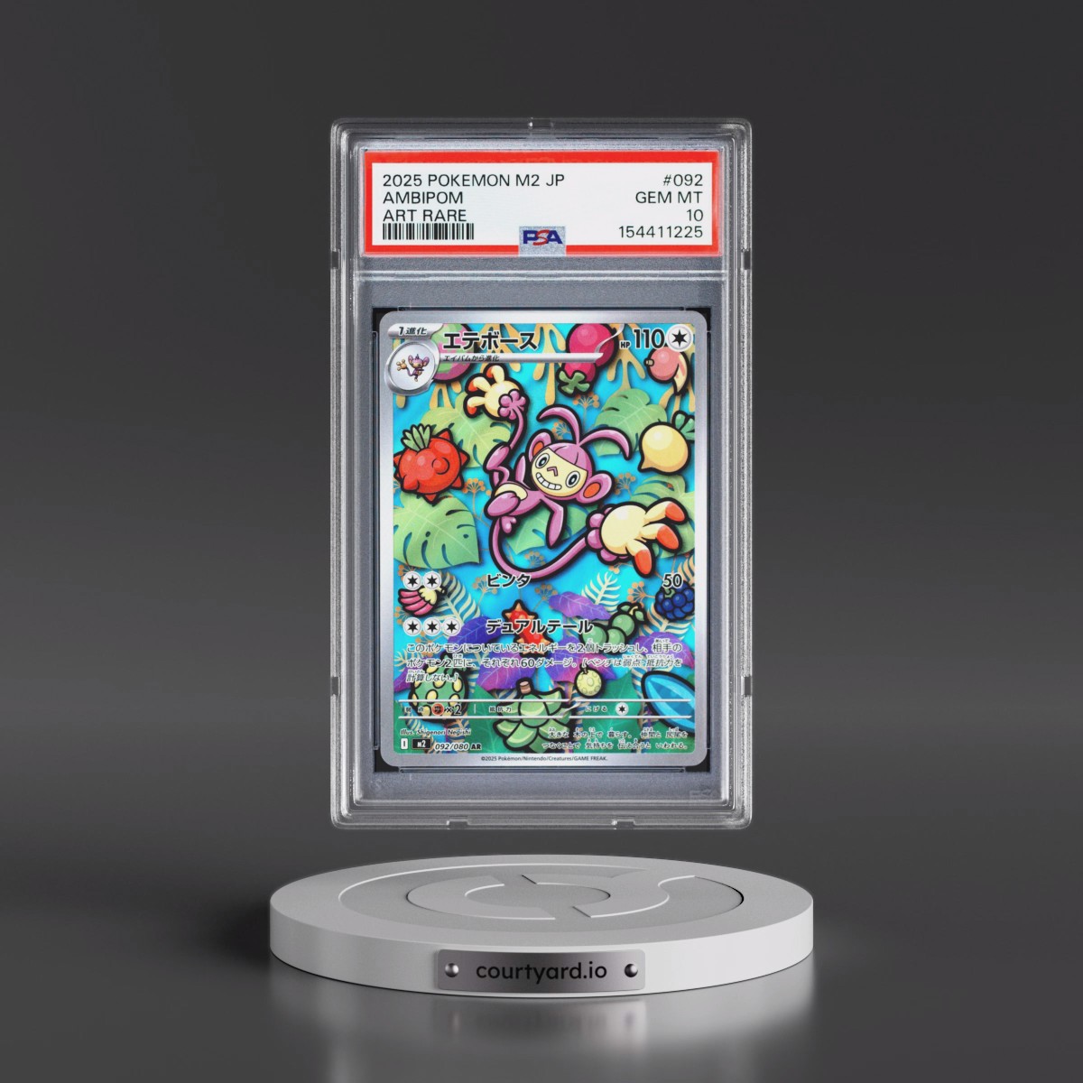 2025 Pokémon M2-Inferno X #092 Ambipom - Art Rare (PSA 10 GEM MINT)