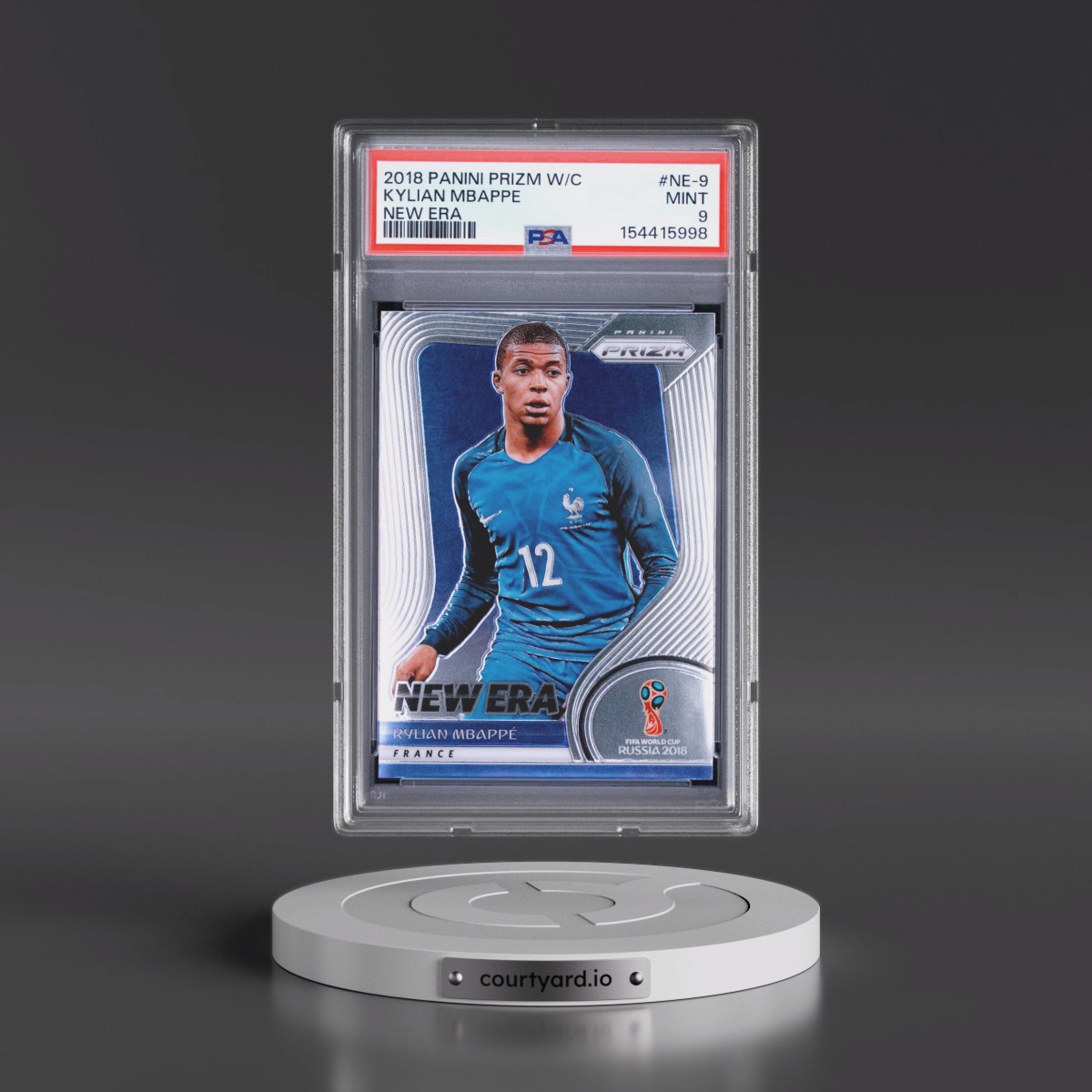 2018 Panini Prizm World Cup New Era #NE-9 Kylian Mbappe (PSA 9 MINT)