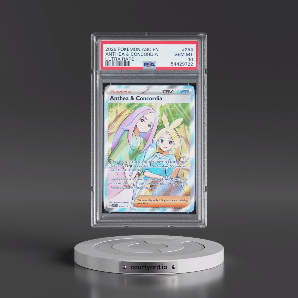 2026 Pokémon Asc EN-Ascended Heroes #254 Anthea & Concordia - Ultra Rare (PSA 10 GEM MINT)