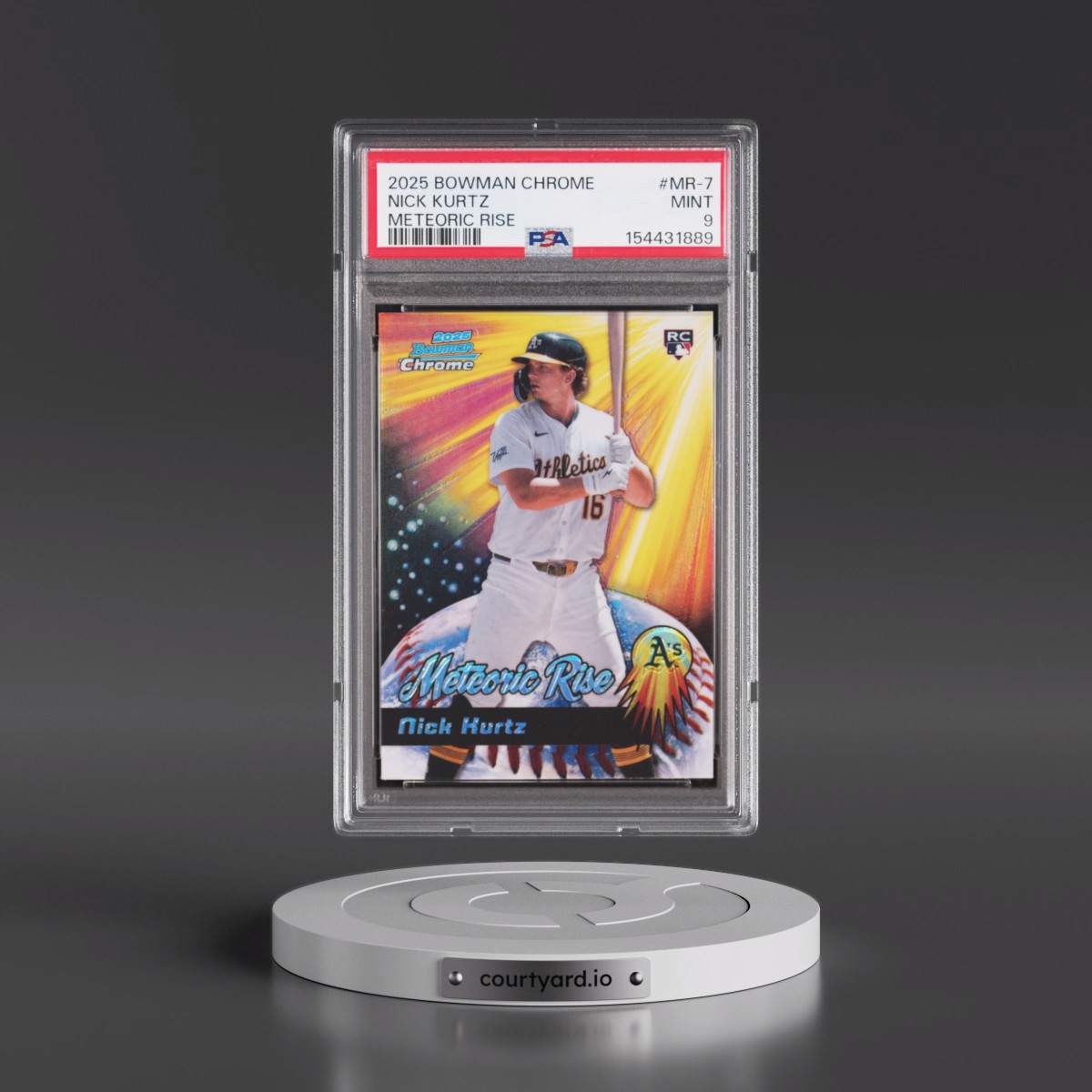 2025 Bowman Chrome Meteoric Rise #MR-7 Nick Kurtz (PSA 9 MINT)