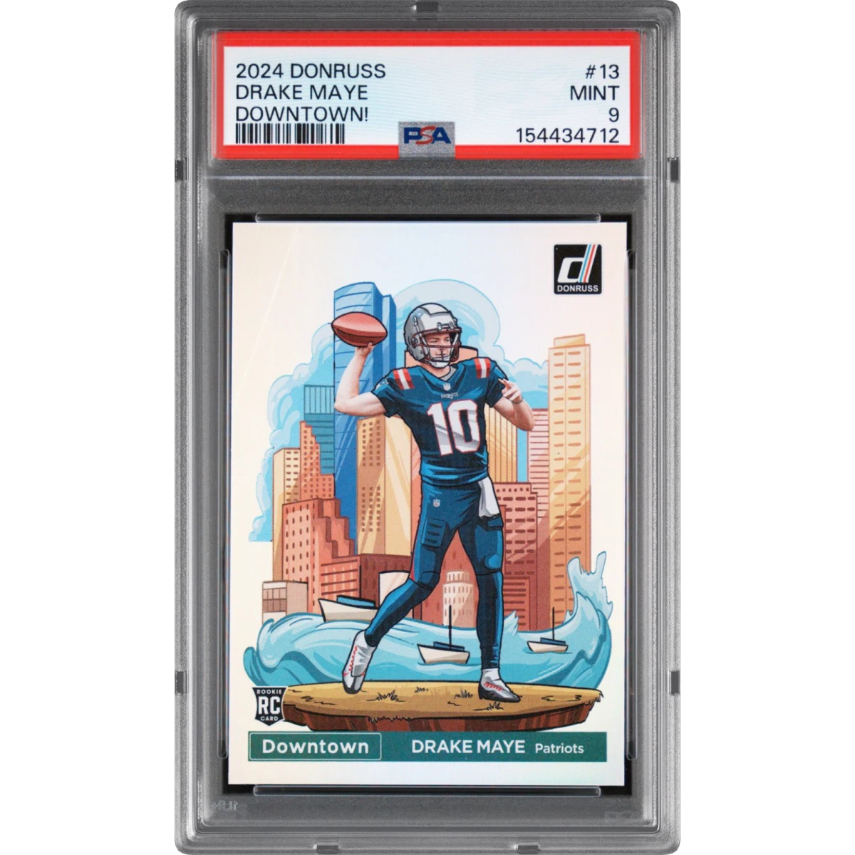 2024 Panini Donruss Downtown! #13 Drake Maye (PSA 9 MINT)