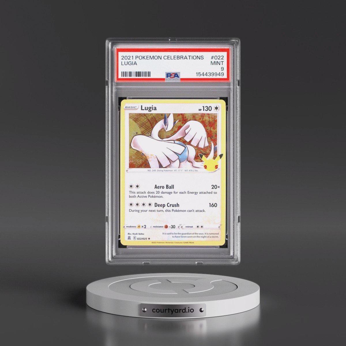 2021 Pokémon Celebrations #022 Lugia (PSA 9 MINT)