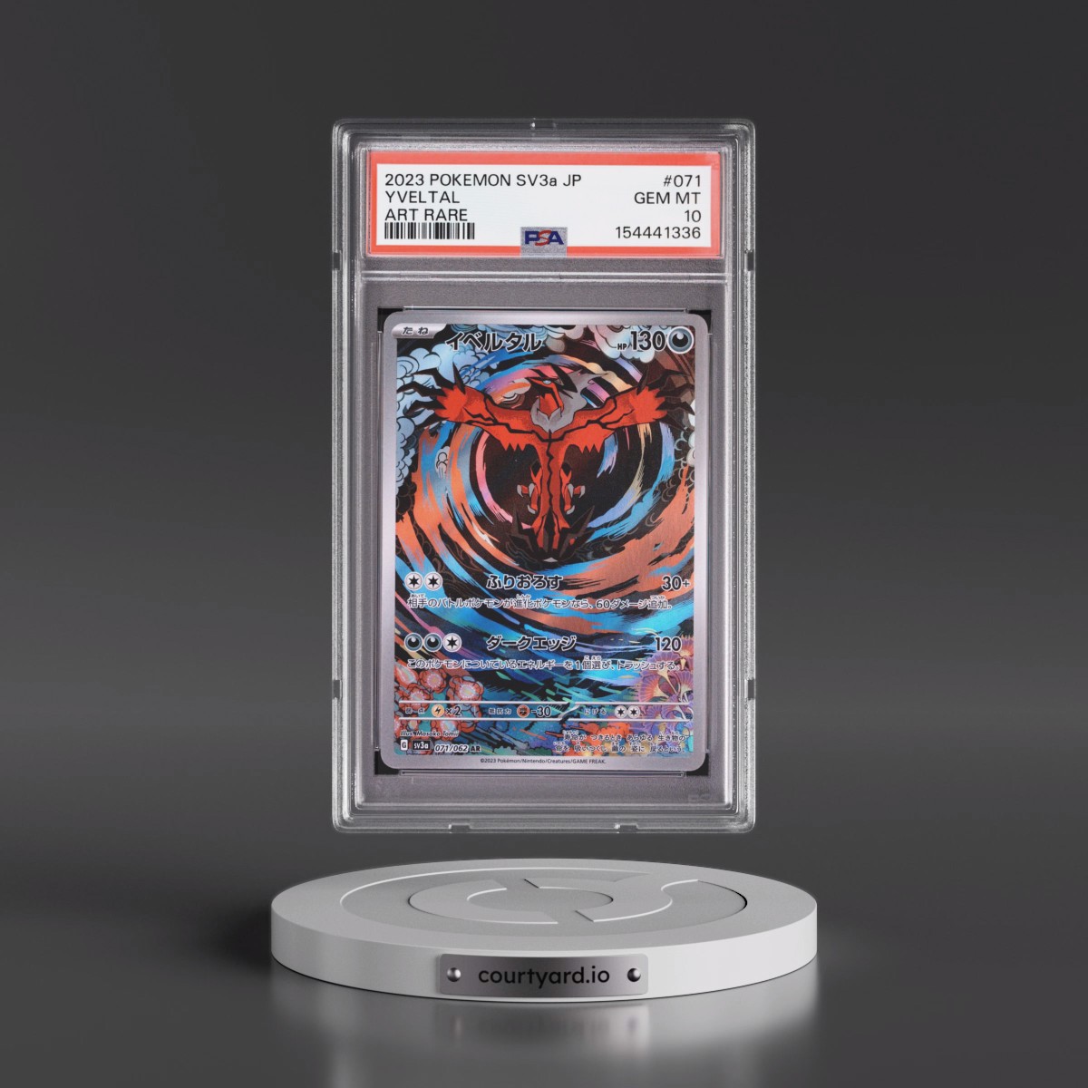 2023 Pokémon Sv3a-Raging Surf #071 Yveltal - Art Rare (PSA 10 GEM MINT)