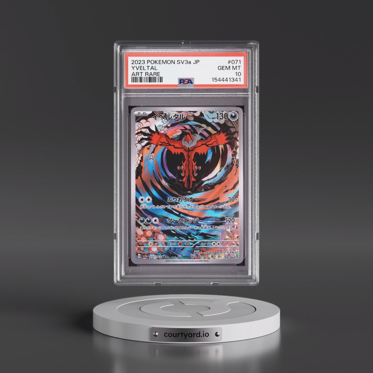 2023 Pokémon Sv3a-Raging Surf #071 Yveltal - Art Rare (PSA 10 GEM MINT)