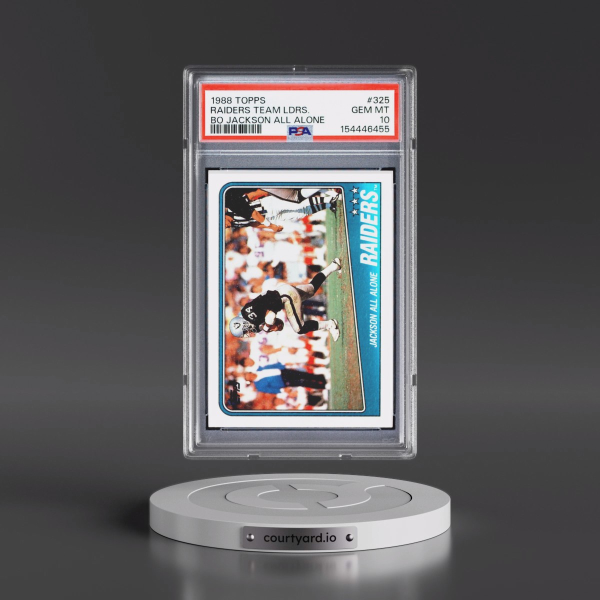 1988 Topps #325 Raiders Team Ldrs. - Bo Jackson All Alone (PSA 10 GEM MINT)