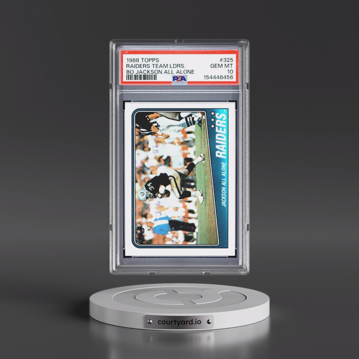 1988 Topps #325 Raiders Team Ldrs. - Bo Jackson All Alone (PSA 10 GEM MINT)
