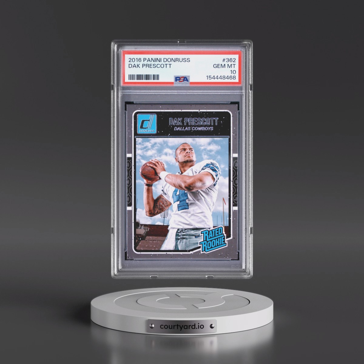 2016 Panini Donruss #362 Dak Prescott (PSA 10 GEM MINT)