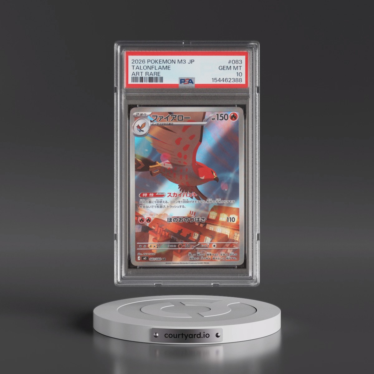 2026 Pokémon M3-Nullifying Zero #083 Talonflame - Art Rare (PSA 10 GEM MINT)