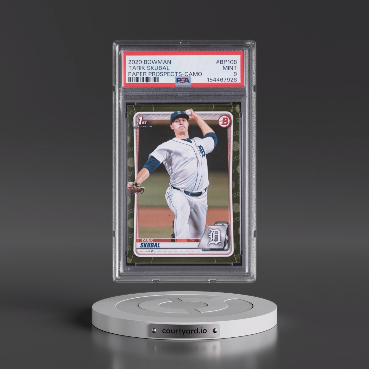 2020 Bowman Paper Prospects Tarik Skubal - Camo #BP108 PSA 9