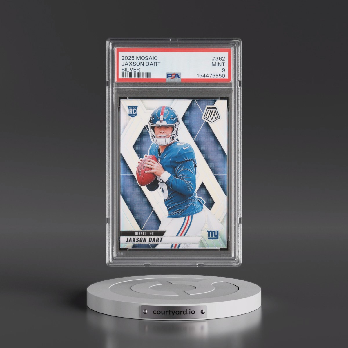 2025 Panini Mosaic #362 Jaxson Dart - Silver (PSA 9 MINT)