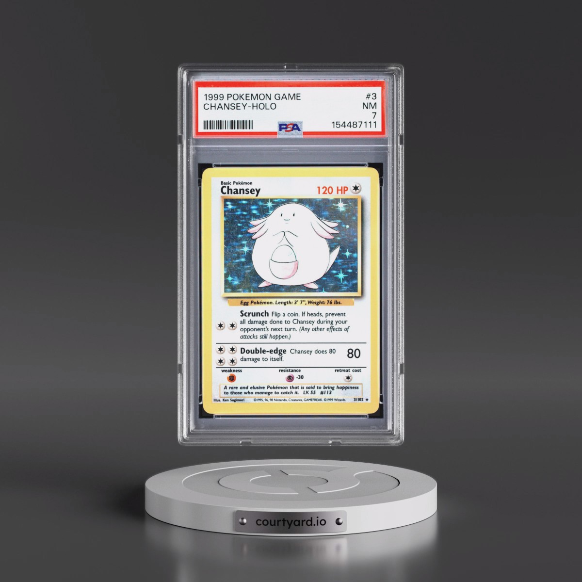 1999 Pokémon Game #3 Chansey - Holo (PSA 7 NM)