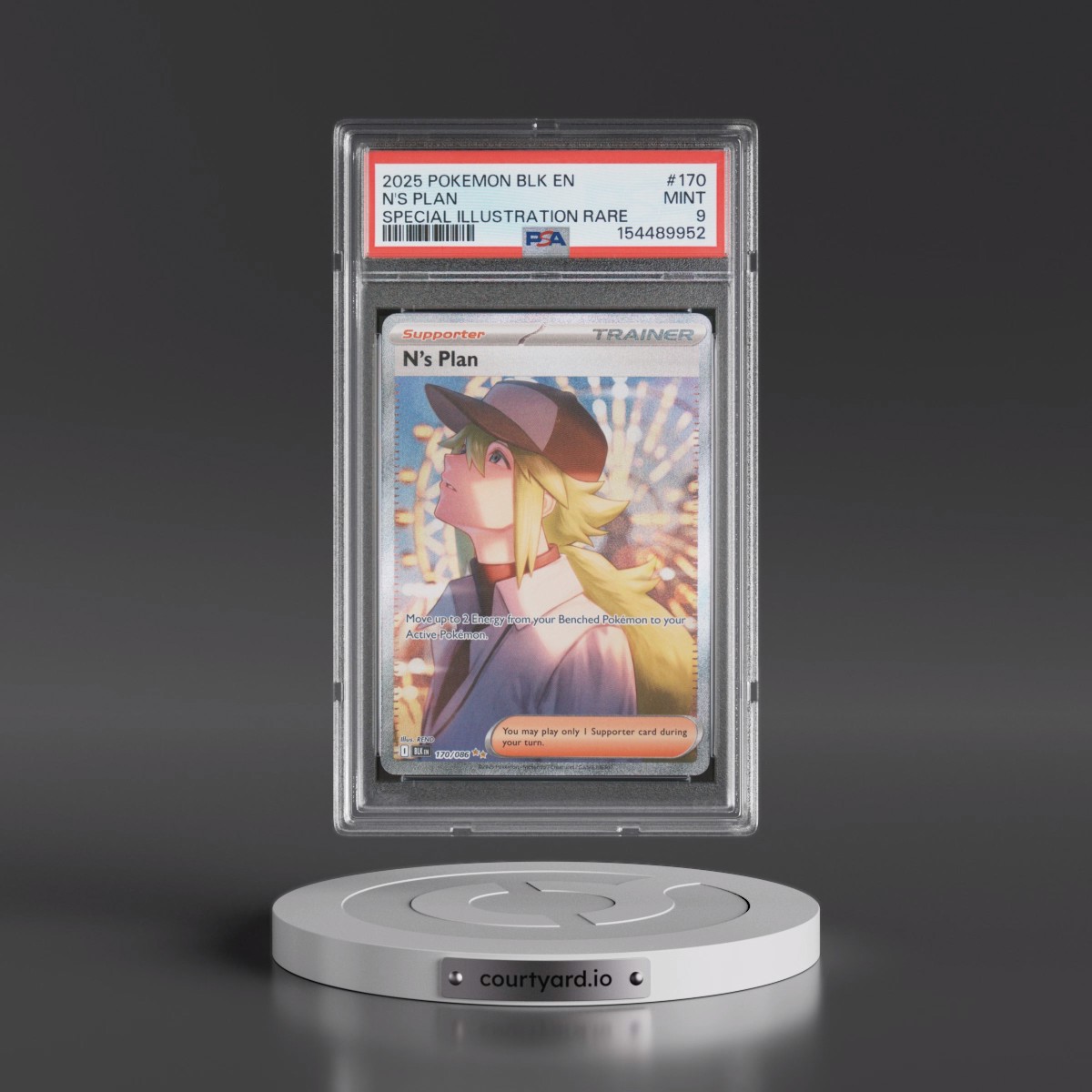 2025 Pokémon Blk EN-Black Bolt #170 N's Plan - Special Illustration Rare (PSA 9 MINT)