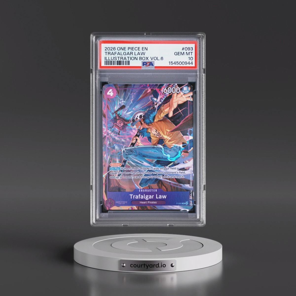 2026 One Piece Promos #093 Trafalgar Law - Illustration Box Vol.6 (PSA 10 GEM MINT)