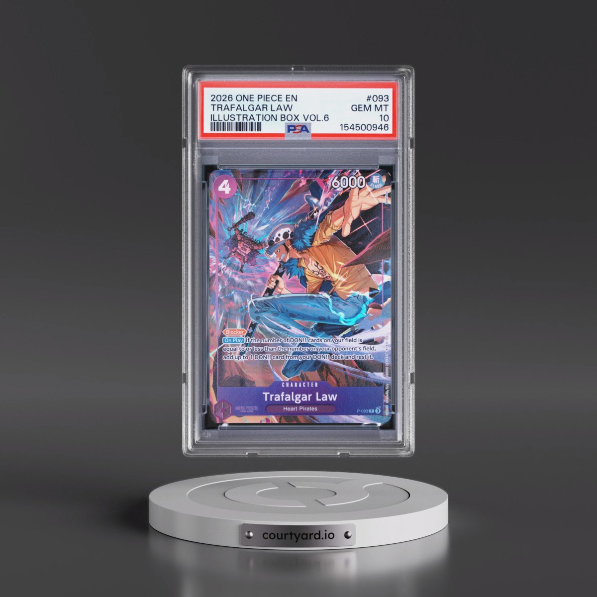2026 One Piece Promos #093 Trafalgar Law - Illustration Box Vol.6 (PSA 10 GEM MINT)