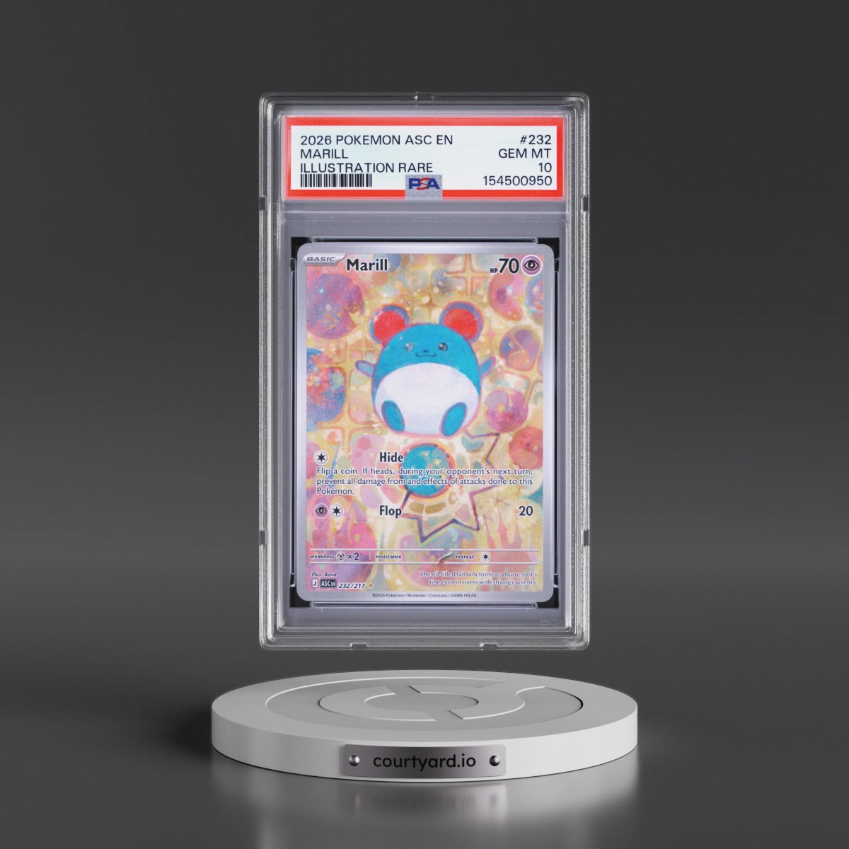 2026 Pokémon Asc EN-Ascended Heroes #232 Marill - Illustration Rare (PSA 10 GEM MINT)