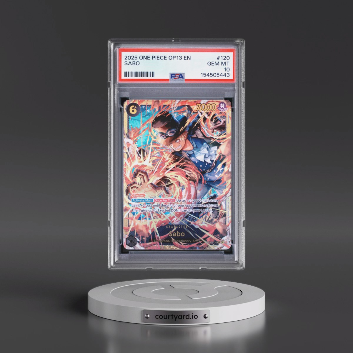 2025 One Piece OP13-Carrying on His Will #120 Sabo (PSA 10 GEM MINT)