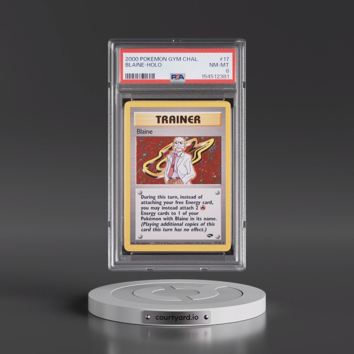 2000 Pokémon Gym Challenge #17 Blaine - Holo (PSA 8 NM-MT)