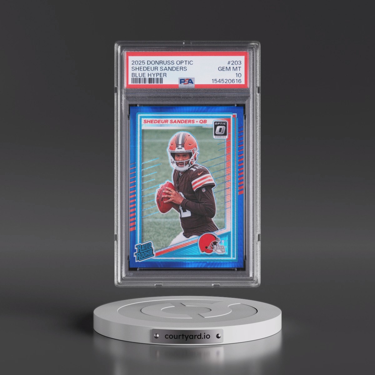 2025 Panini Donruss Optic Shedeur Sanders - Blue Hyper #203 PSA 10