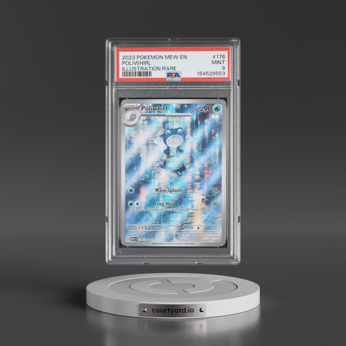 2023 Pokémon Mew EN-151 #176 Poliwhirl - Illustration Rare (PSA 9 MINT)