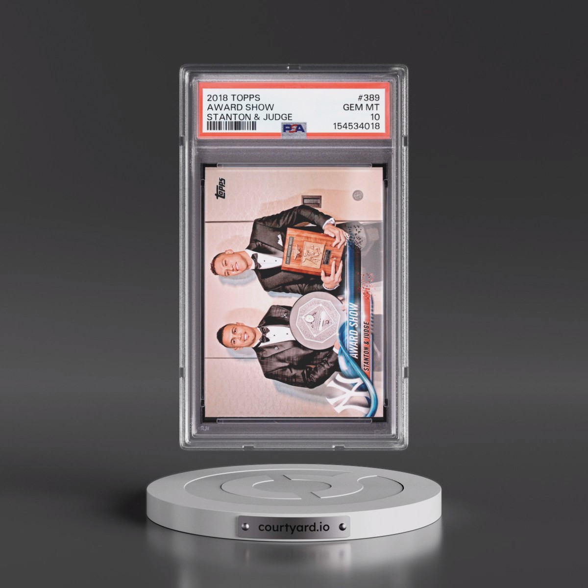 2018 Topps #389 Award Show/Stanton & Judge (PSA 10 GEM MINT)