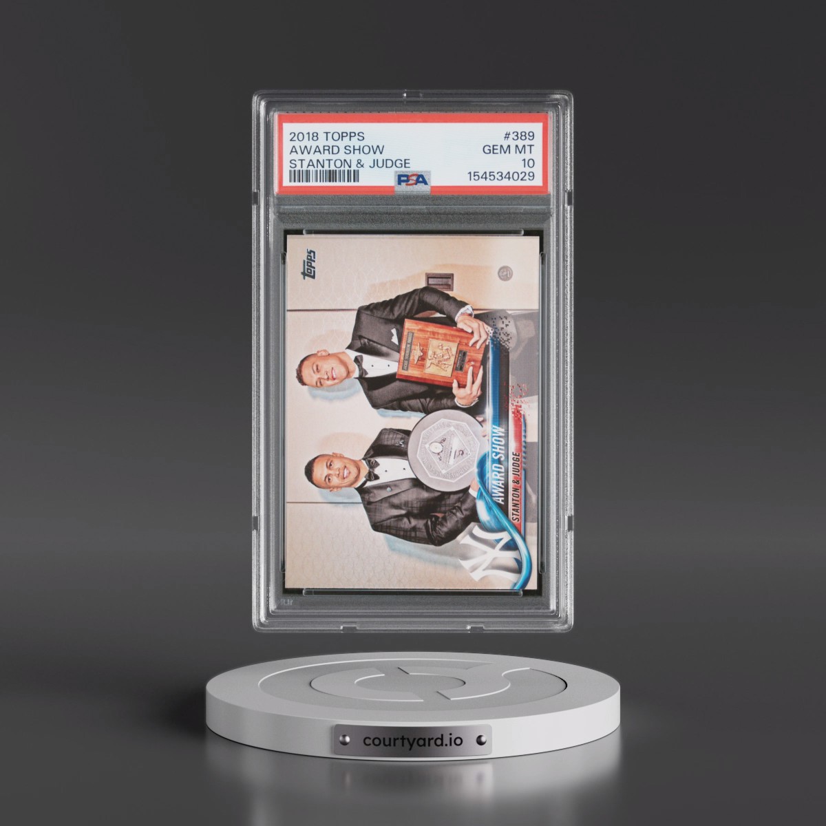2018 Topps #389 Award Show/Stanton & Judge (PSA 10 GEM MINT)