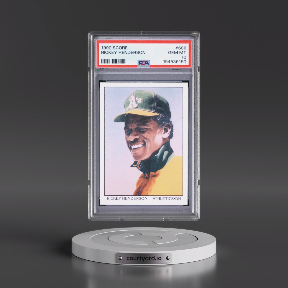 1990 Score #686 Rickey Henderson (PSA 10 GEM MINT)