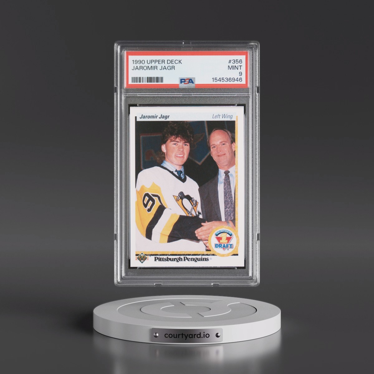 1990 Upper Deck #356 Jaromir Jagr (PSA 9 MINT)