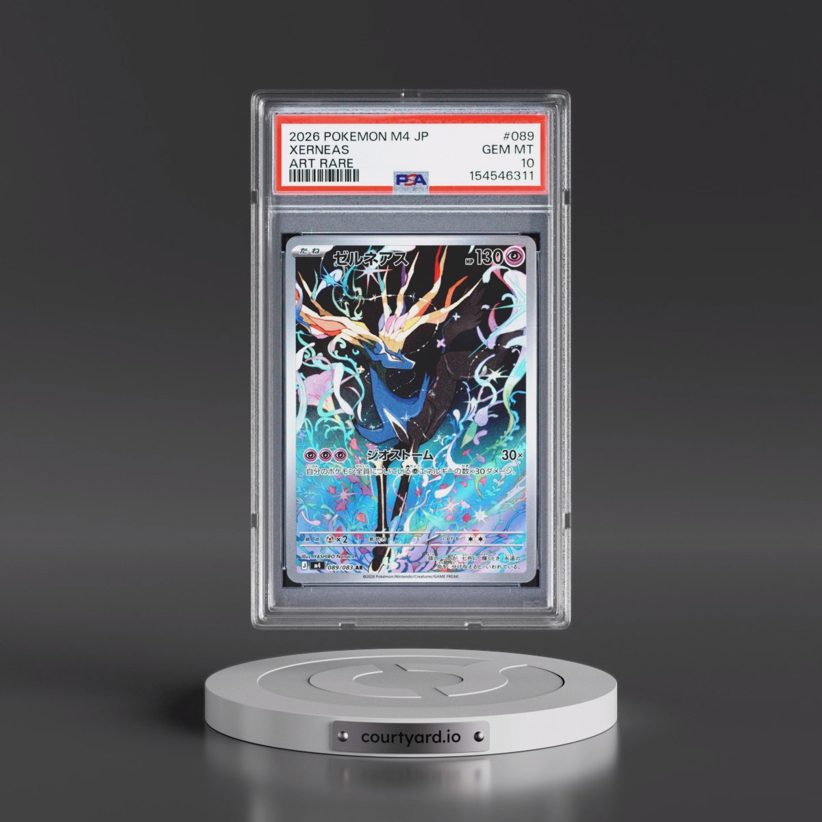 2026 Pokémon M4-Ninja Spinner #089 Xerneas - Art Rare (PSA 10 GEM MINT)
