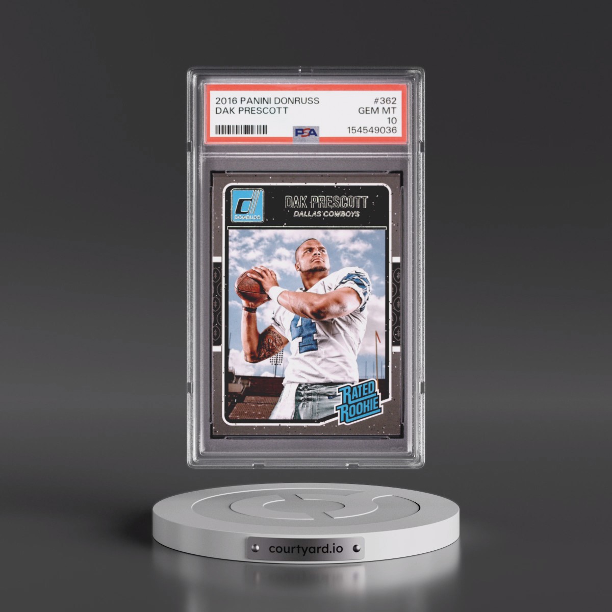 2016 Panini Donruss #362 Dak Prescott (PSA 10 GEM MINT)