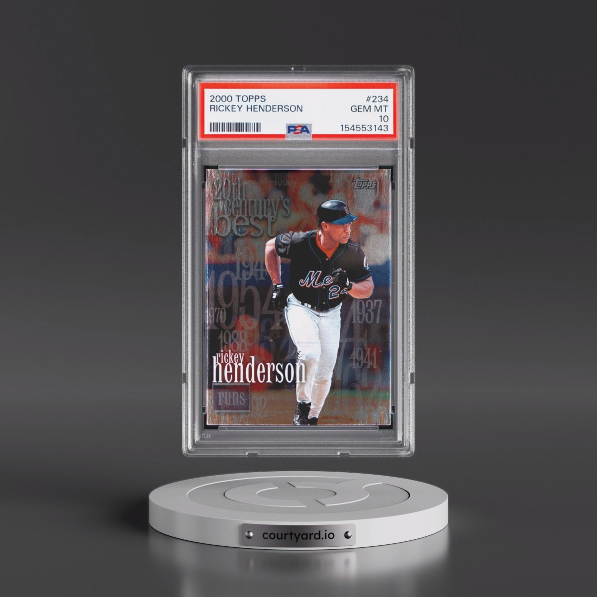 2000 Topps #234 Rickey Henderson (PSA 10 GEM MINT)