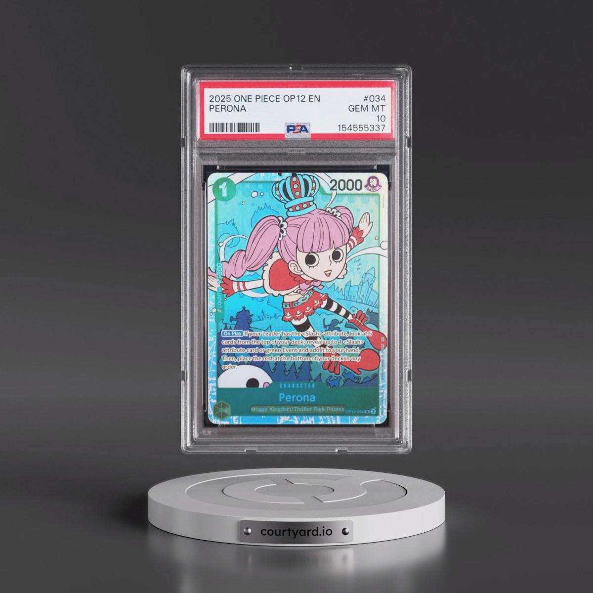 2025 One Piece OP12-Legacy of the Master #034 Perona (PSA 10 GEM MINT)