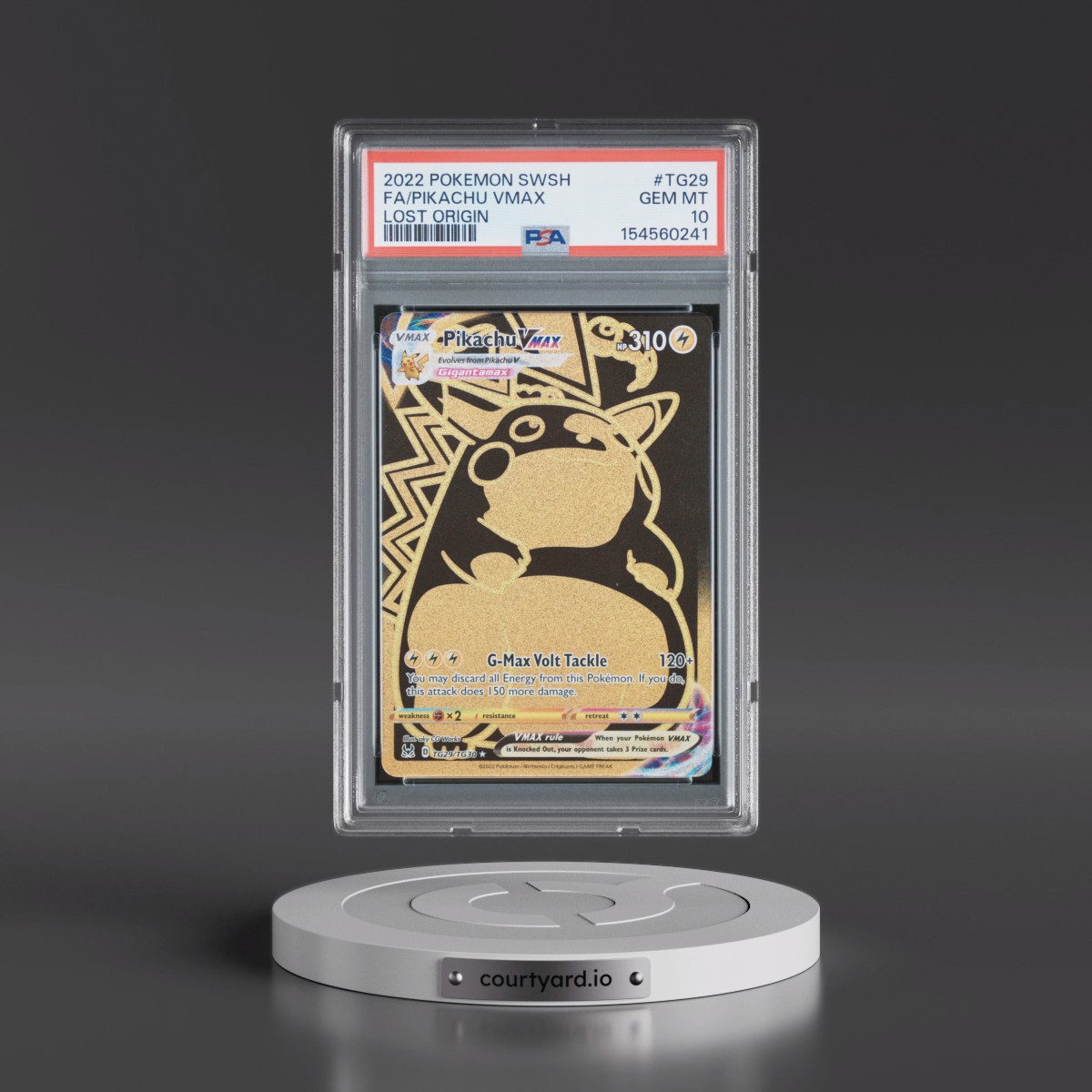 2022 Pokémon Sword & Shield Lost Origin #TG29 Pikachu Vmax - Full Art (PSA 10 GEM MINT)