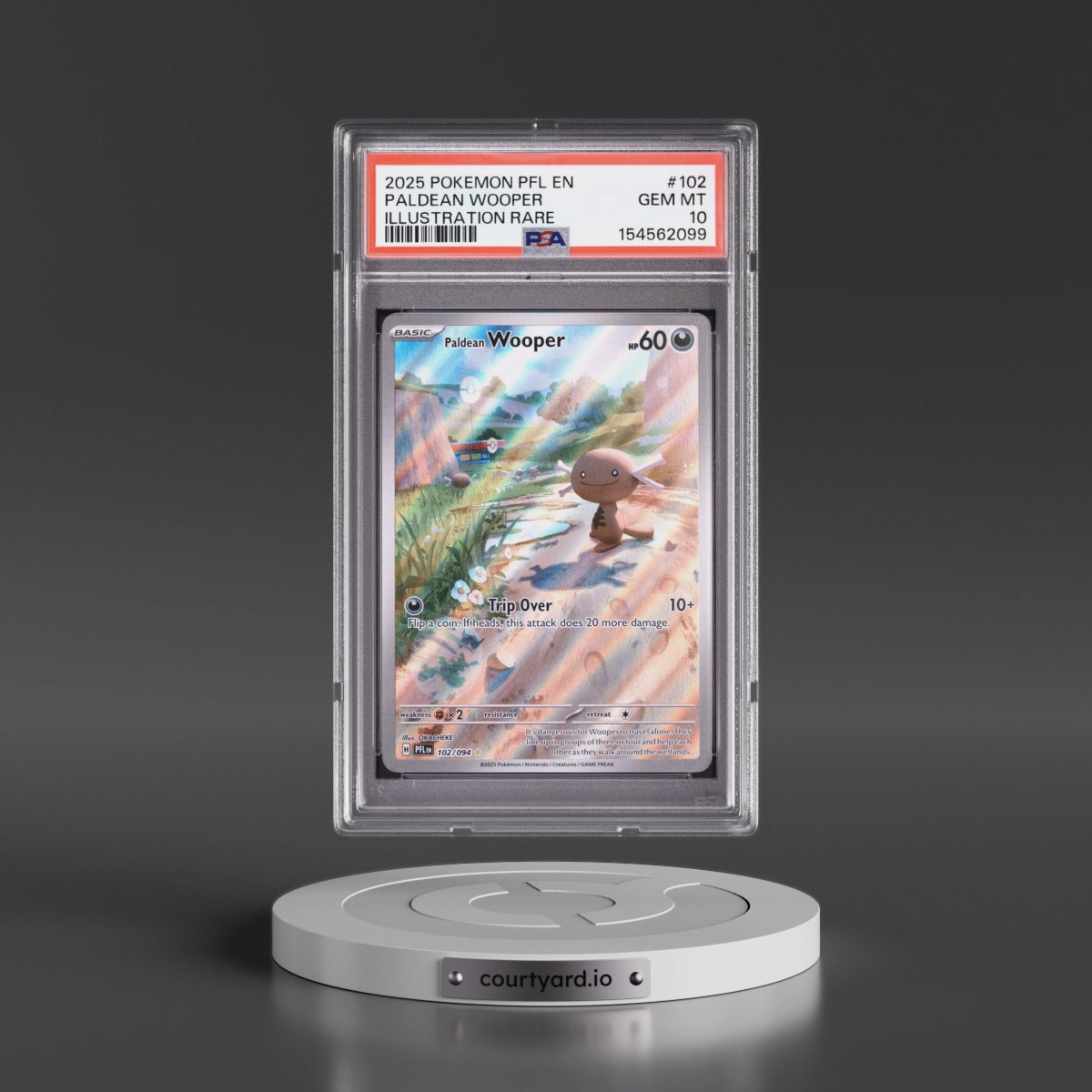 2025 Pokémon Pfl EN-Phantasmal Flames #102 Paldean Wooper - Illustration Rare (PSA 10 GEM MINT)