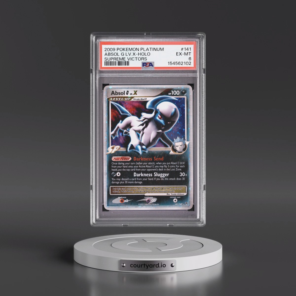 2009 Pokémon Platinum Supreme Victors #141 Absol G LV.X - Holo (PSA 6 EX-MT)