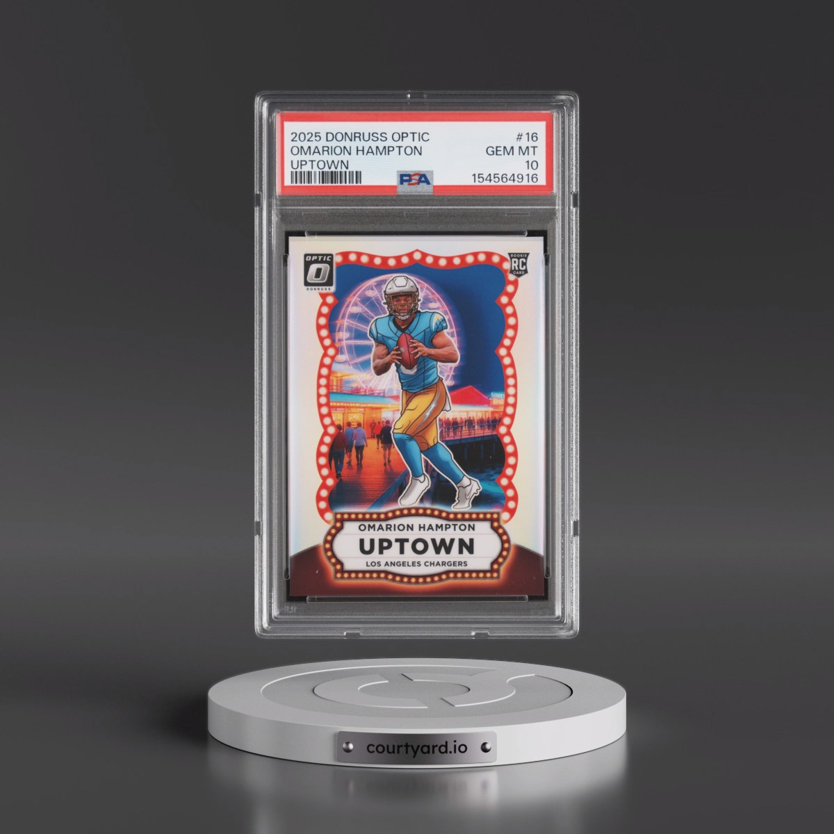 2025 Panini Donruss Optic Uptown #16 Omarion Hampton (PSA 10 GEM MINT)