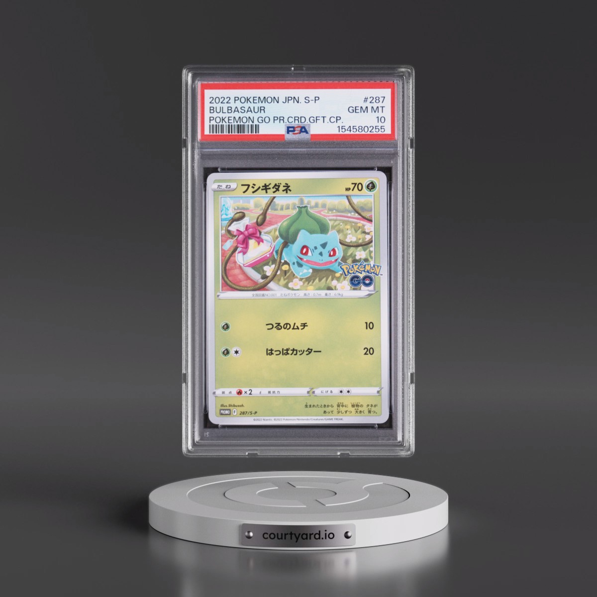 2022 Pokémon S Promo #287 Bulbasaur - Pokemon Go Promo Card Gift Campaign (PSA 10 GEM MINT)